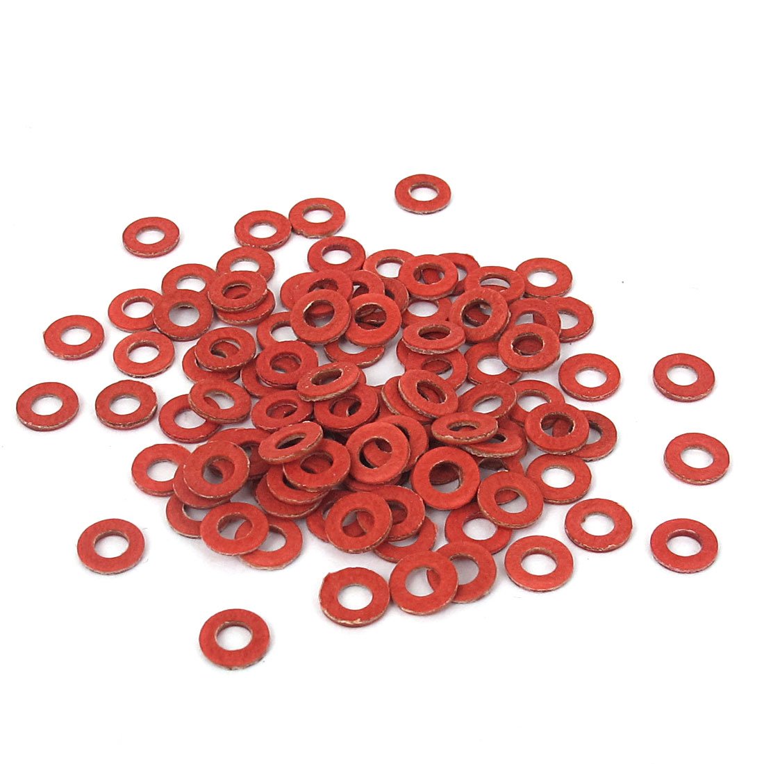3mmx6mmx1mm Fiber Motherboard Insulating Washers Red 100pcs