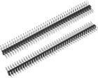 Right Angle Header Pin 80P 2 Row 2.54mm Pitch Silver Tone Pin for PCB 4pcs