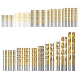 99pcs Ensemble de Forets à Vis en Titane 14 Tailles 1mm-10mm pour Tranchage Métal Trempé, Acier Inoxydable, Fonte, Bois, Plastique