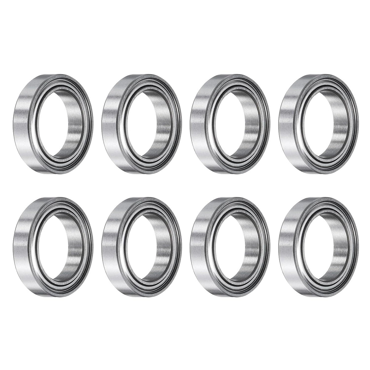 8pcs 6701ZZ Deep Groove Ball Bearings, Chrome Steel Z2 Double Metal Shielded Bearing 12mm x 18mm x 4mm