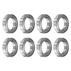 8pcs 6701ZZ Deep Groove Ball Bearings, Chrome Steel Z2 Double Metal Shielded Bearing 12mm x 18mm x 4mm