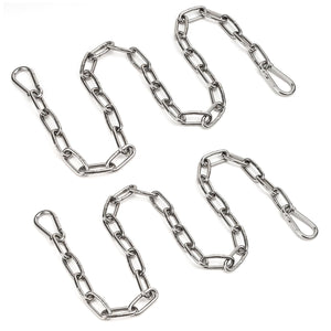 Lanțuri pentru garde outdoor, 2 pachete, 5/32 x 36 inch, lanț de sigilare pentru gardă cu ghiocuri, ușor de deschis și închis, lanț de sigilare de argint pentru animale de ferme, ferme, grădini, LinkMejor (extensivă)