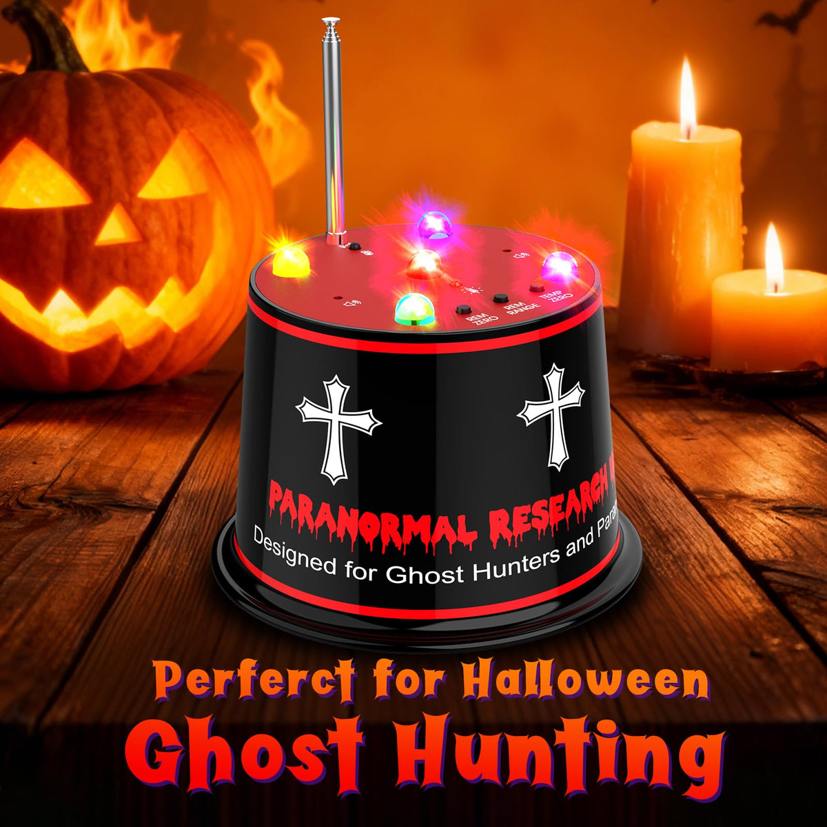 Advanced Ghost Hunting EMF Detector – Enhanced Magnetic Field Amplifier, ±1°C ATDD Temperature Tracking, Auto Calibration, 5-Level Sensitivity, 9V Battery Included