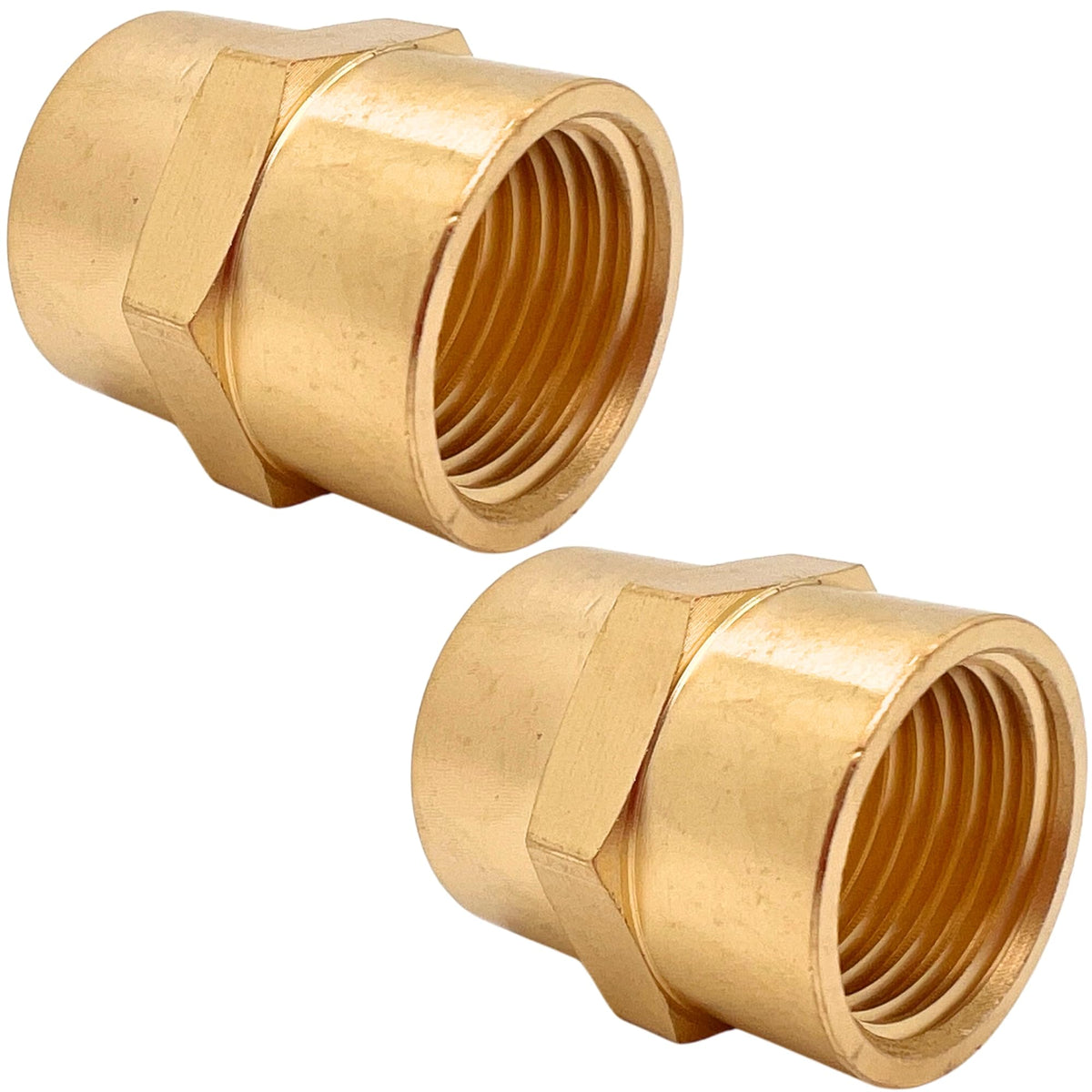 2PCS 1/2" x 1/2" Bakır NPT Kadın Bağlantı Hex by LinkMejor