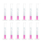 Plastic Graduated Cylinder, 10ml Measuring Cylinder, Science Test Tube Beakers, 2-Sided Metric Marking, Clear Hex Base for Lab Home 12Pcs