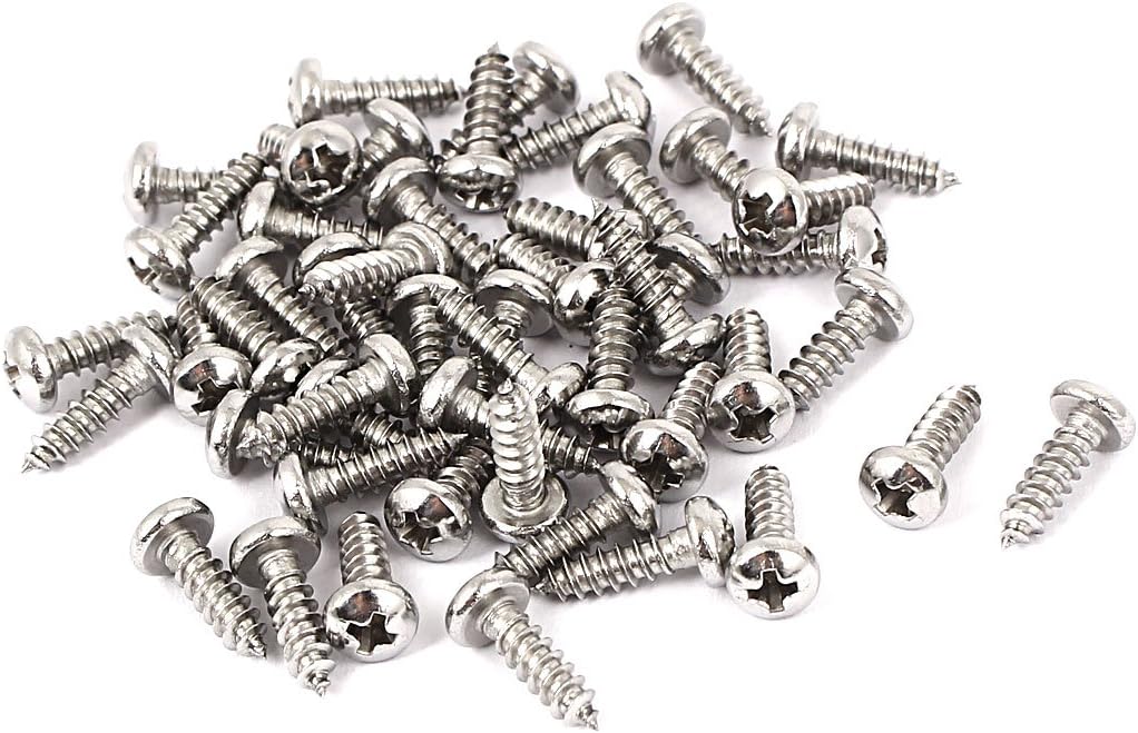 #4 M2.9x9.5mm Phillips Round Pan Head Self Tapping Screws 50pcs