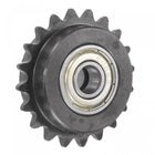 #25 Chain Idler Sprocket, 8mm Bore 1/4" Pitch 20 Tooth Tensioner, Black Oxide Finish C45 Carbon Steel with Insert Double Bearing for ISO 04C Chains