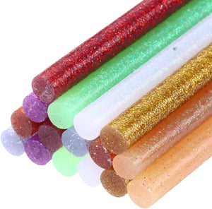 Mini Hot Glue Gun Sticks 4-inchx0.28-inch High Sticky Hot Glue Sticks, Glitter 8 Colors 16pcs