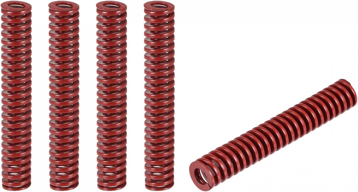 3D Printer Die Spring, 5pcs 10mm OD 60mm Long Spiral Stamping Medium Load Compression Mould Die Springs for 3D Printer Electric Part, Red