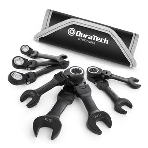 LinkMejor Stubby Flex-head Ratcheting Wrench Set, 8-tiilinen, SAE
