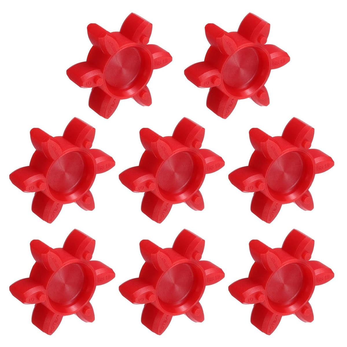 8pcs GS19 Coupling Insert, Urethane Flexible Solid Type Jaw Coupling Center Insert for L-Jaw Couplings L-Jaw Couplers Set, Red