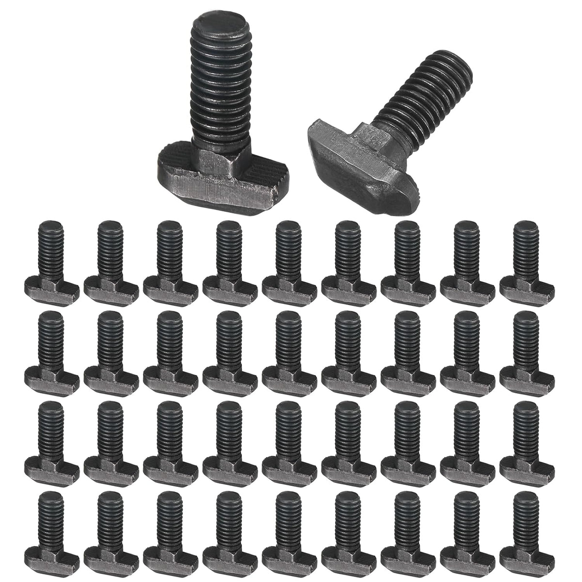 40pcs M8x20mm t Slot Drop-in Bolt, Carbon Steel Hammer Head Bolts t Shape Stud Sliding Screw for European Standard 40 Series Aluminum Profile