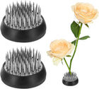 LinkMejor 2pcs Flower Frog, Round Stainless Floral Frogs, Flower Arranger Fixed Tool Pin Frog for Flower Arrangement Vase, Fixation and Decoration (Silver, 1.4inch)