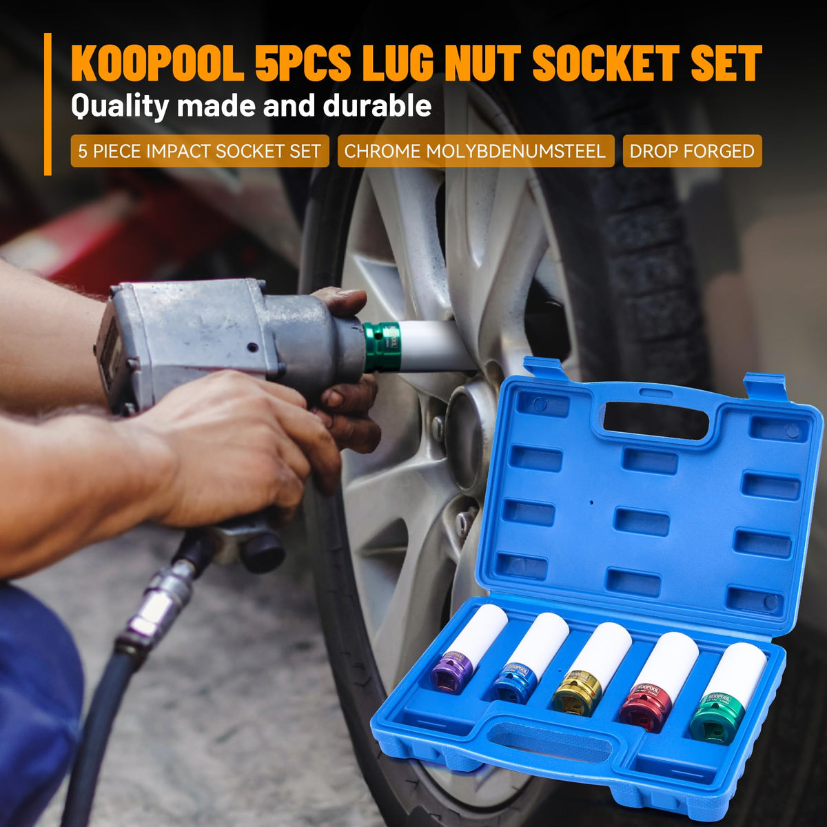 LinkMejor 1/2" 5-Pc Bantuan Baling Baling 15-22mm Dinding Tipis w/Sleeve