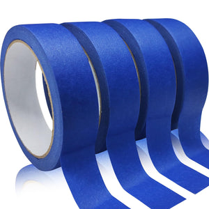 4 Rolos de Fita Adesiva de Pintor Premium, Fita Azul, Fita de Selamento, Fita de Pintura para Uso Múltiplo, Pintura, Pintor, Artesanato DIY (88yd =0.94IN*22yd*4) Rótulo de Decoração sem Resíduo, Remoção Fácil