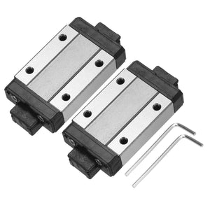 2Pcs MGN12H Linear Bearing Sliding Carriage Block with Mini Guide and Wrench for 12mm Linear Motion Slide Rail Guide, 3D Printer, CNC Machine