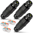 LinkMejor Scatola di connessione IP68 Connettori, 3-Pin, 4-10mm, 3-Pack