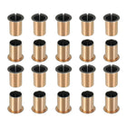 20Pcs Flanged Sleeve Bearing, 15mm Bore x 17mm OD x 20mm Length, 23 x 1.0mm Flange Dia x t Sintered Bronze Bushings Self-Lubricating Bearings for Industrial Equipment
