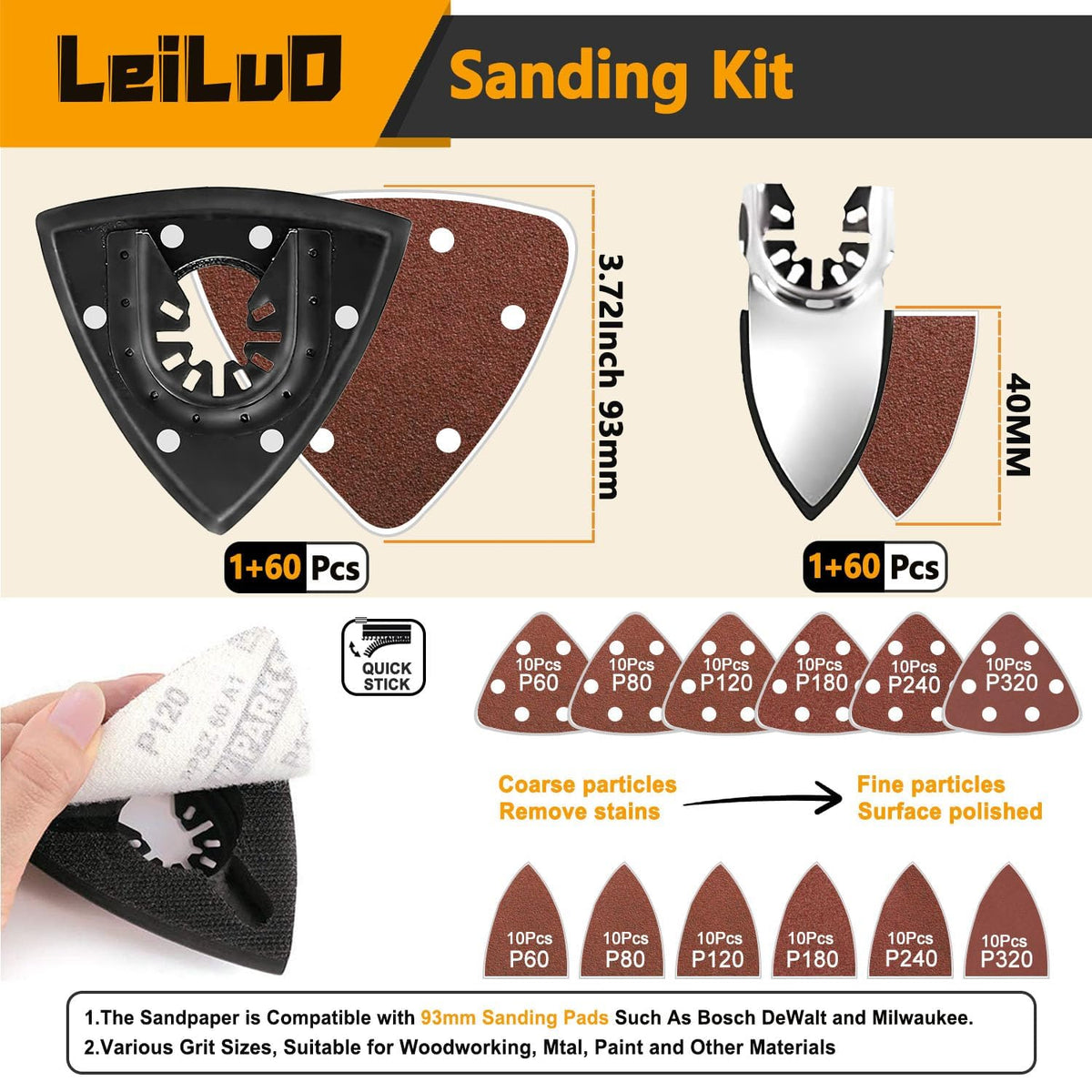 LinkMejor 158Pcs Alat Ganti Multitool, Alat Ganti Peralatan Goyang & Gilingan