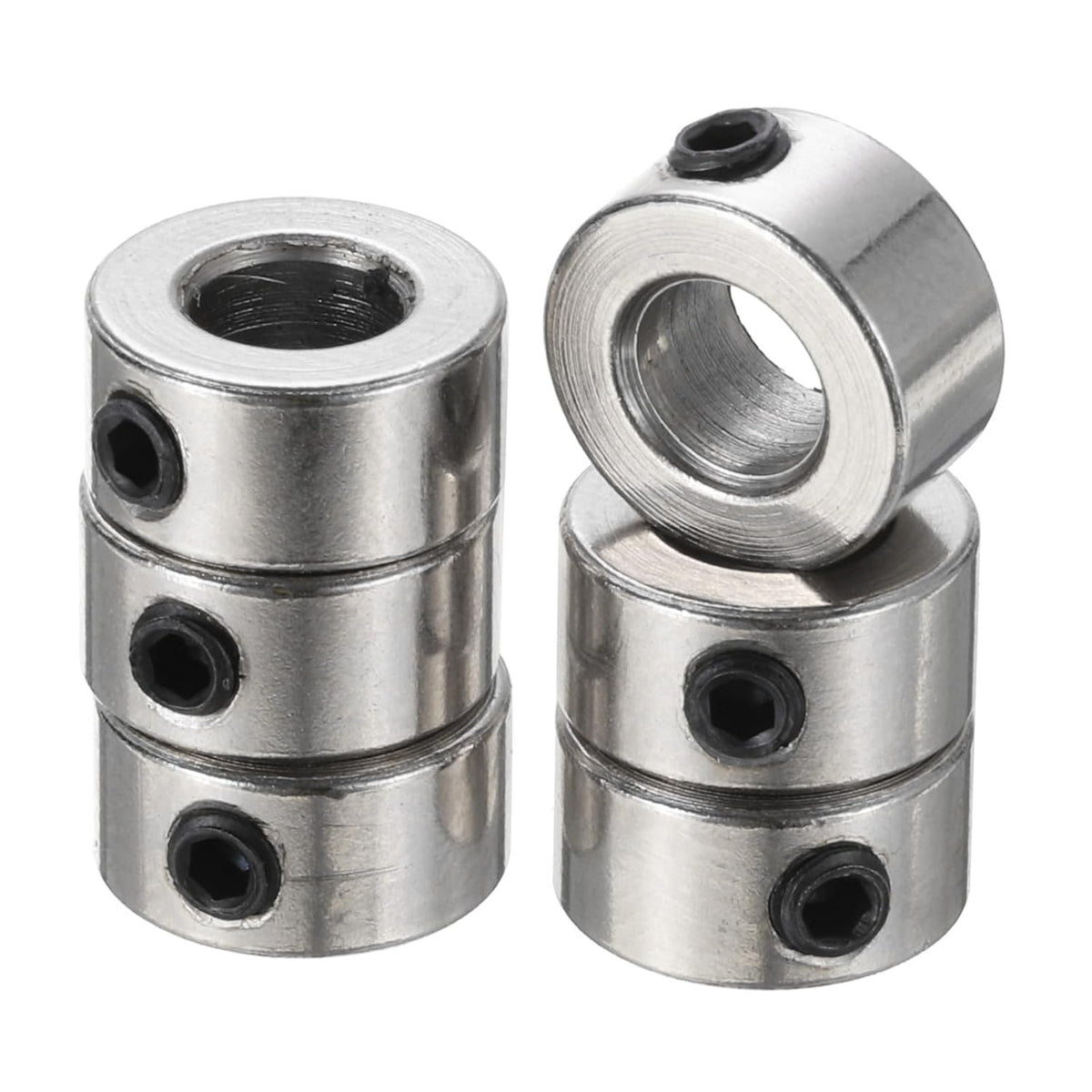 6pcs 5mm Shaft Lock Collar T5 Lead Screw Lock Ring, Stainless Steel Set Screw Collars