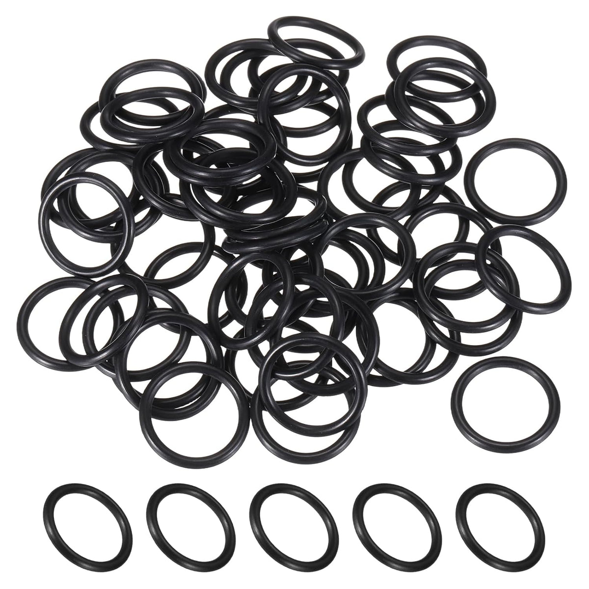 60Pcs AS-116 O-Rings, Nitrile Rubber O-Rings 3/4" ID 15/16" OD 3/16" Width for Faucet Plumbing Machine Sealing Automotive Repair, Tail Cap Assembly, 90 Durometer, Black