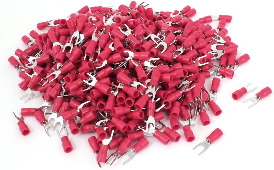1000 Pieces 1.25-4S Insulated Spade Cable Terminal for AWG 22-16