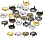 80Pcs Mixed Color Round Dome Rivets, 12mm Brass Spike Studs Spots Punk Rock Nailheads Claw Beads Assorted Kit for DIY Clothes Belt Bag Shoes Bracelet Leather Craft