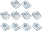 T Nuts, 30pcs - Nickel Plated Carbon Steel T Slot Bolts, 4545 Series M10 Hammer Head Fastener, Sliding T Nuts for Aluminum Extrusion Profile (Silver)