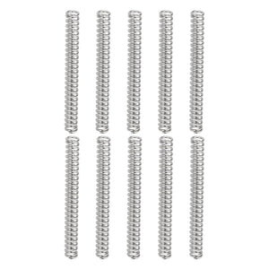 10Pcs Compression Springs, 0.8mm Wire Diameter x 5mm OD x 45mm Length 304 Stainless Steel Extension Spring Ballpoint Pen Pressure Springs for Shop Home Repairs, Silver