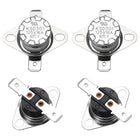 4 Pcs KSD301 Thermostat 80°C/176°F 16A Normally Open N.O Adjust Snap Disc Temperature Switch for Microwaves,Oven,Coffee Maker,Ceramic Material