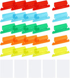 Hængende filmappe faneblade, 2 tommer indsatte faneblade og indsatser plastik klare filorganiseringsetiketter filering til mappe hurtig identificering, 5 farver, 150 stk