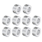 10pcs Set Screw Collars 6mm Bore, Aluminum Shaft Collars, 12mm OD and 6mm Thickness, Set Screw Clamp Collar, Stop Collar for Linear Rod Shaft Guide
