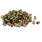 M5x10 mm Interface Hex Socket Threaded Insert Nuts for Wood Furniture (Pack of 100)