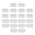 10Pcs Mini Self Adhesive Caster Wheels, 2.05" x 1.14" 360° Rotation Swivel Wheel Small Rolling Ball Casters for Small Appliances Storage Box Trash Can - Nylon Beads (Clear)