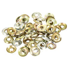 80Pcs Becherdichtung Unterflansch, Eisen Gelb Unterflansch Enddichtungen für M5 Schrauben (M5 ID x 15mm OD x 2mm Dick)