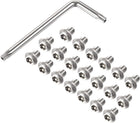 M8x10mm Torx Security Machine Screw, 20pcs Pan Head Screws Inside Column, with T40 L-Type Wrench, 304 Stainless Steel Fasteners Bolts