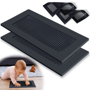 Cubierta de Ventilación de Silicona Suave para Bebé Protección, Fácil Instalación, Negra, 2 Unidades