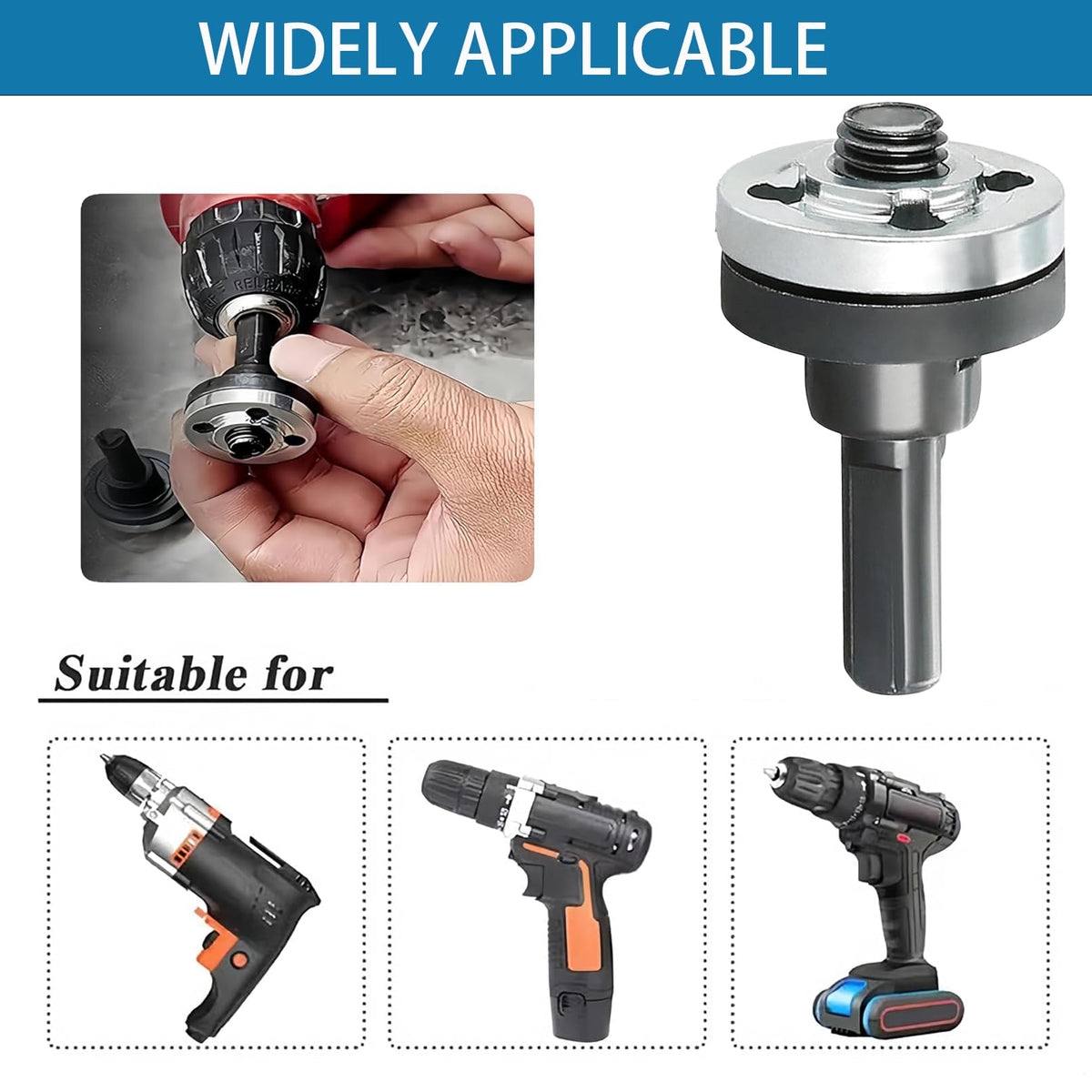Dönüş Angle Grind Adaptörü Bağlantı Çubuğu Seti, Elektrikli Delici Dönüş Angle Grind Aksesuarları ile Değiştirme Grind Flanjer Nutları ve Çark Wrench Dönüş Aracı