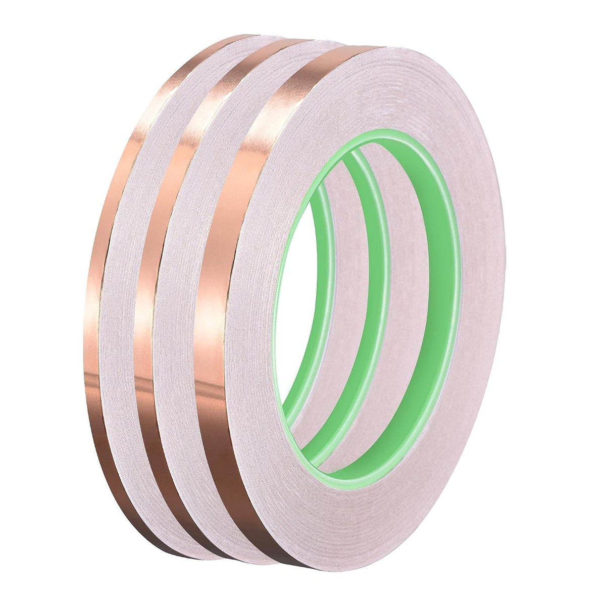 Double-Sided Conductive Tape Copper Foil Tape Adhesive 4mm/5mm/8mm x 30m/98.4ft for Guitar, EMI Shielding Crafts, Electrical Repairs, Stained Glass 2pcs