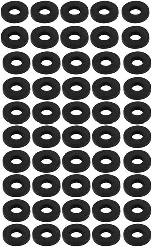 Rubber Flat Washers 14mm OD 6mm ID 2.5mm Thickness for Faucet Pipe Water Hose, Pack of 50
