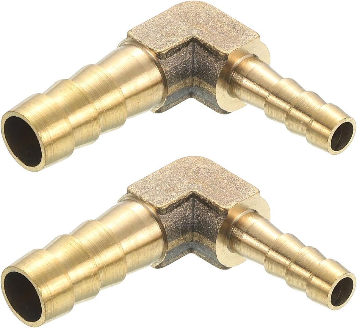 2 Pz Fitting a Giunzione di Angolo Retto in Bronzo per Tubo, 1/4"x3/16" ID Fitting in Bronzo per Tubo, Regolatore per Tubo di Aria Fitting per Connettore di Tubo di Acqua Carburante Aria, Tubi di Olio