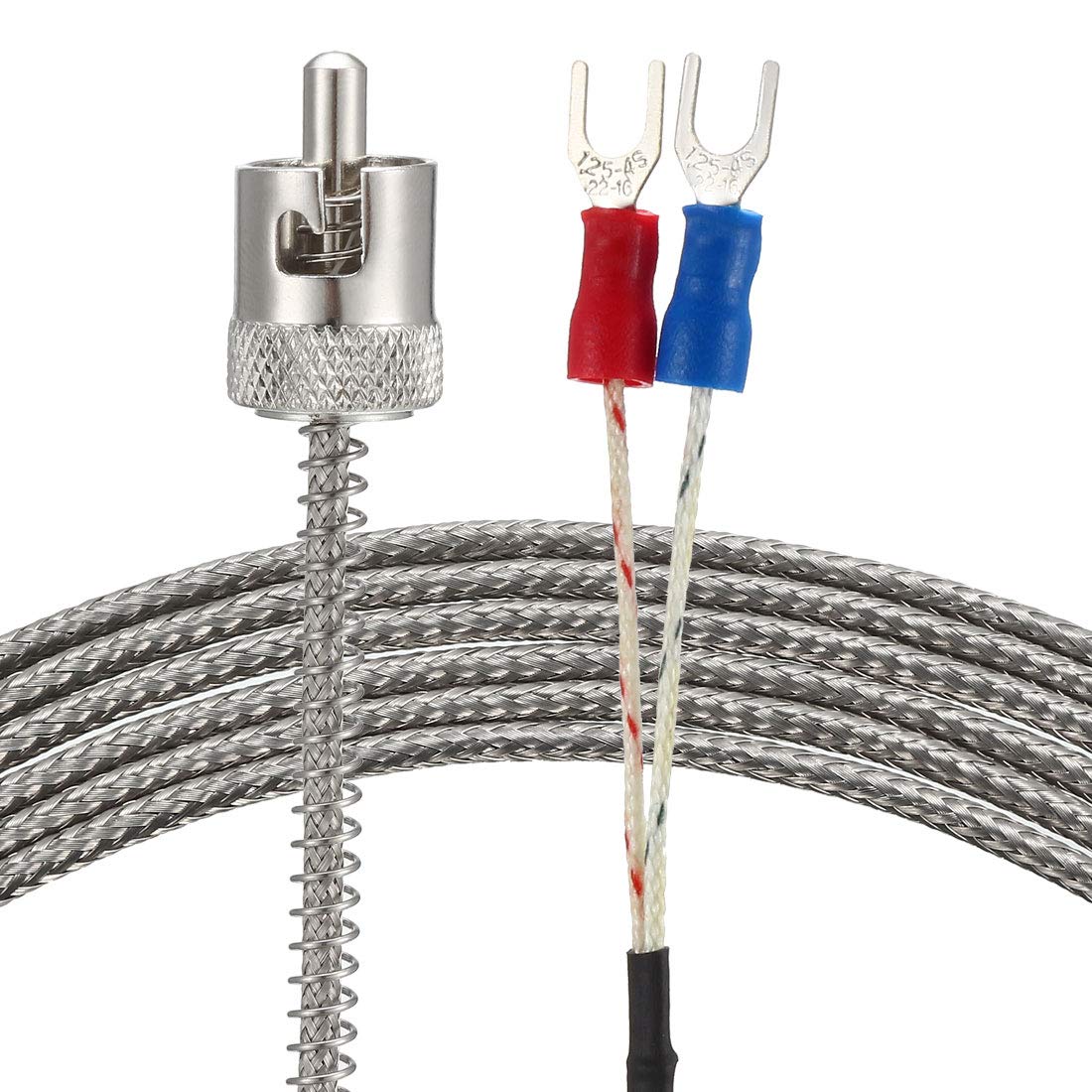 J Type Thermocouple 5mmx21mm Temperature Sensor Probe with 1 Meters Cable 32-1112F/0-600C