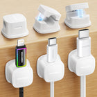 LinkMejor 6-Pack Magnetyczne Regulowane Klejące Klipy na Kable Organizator