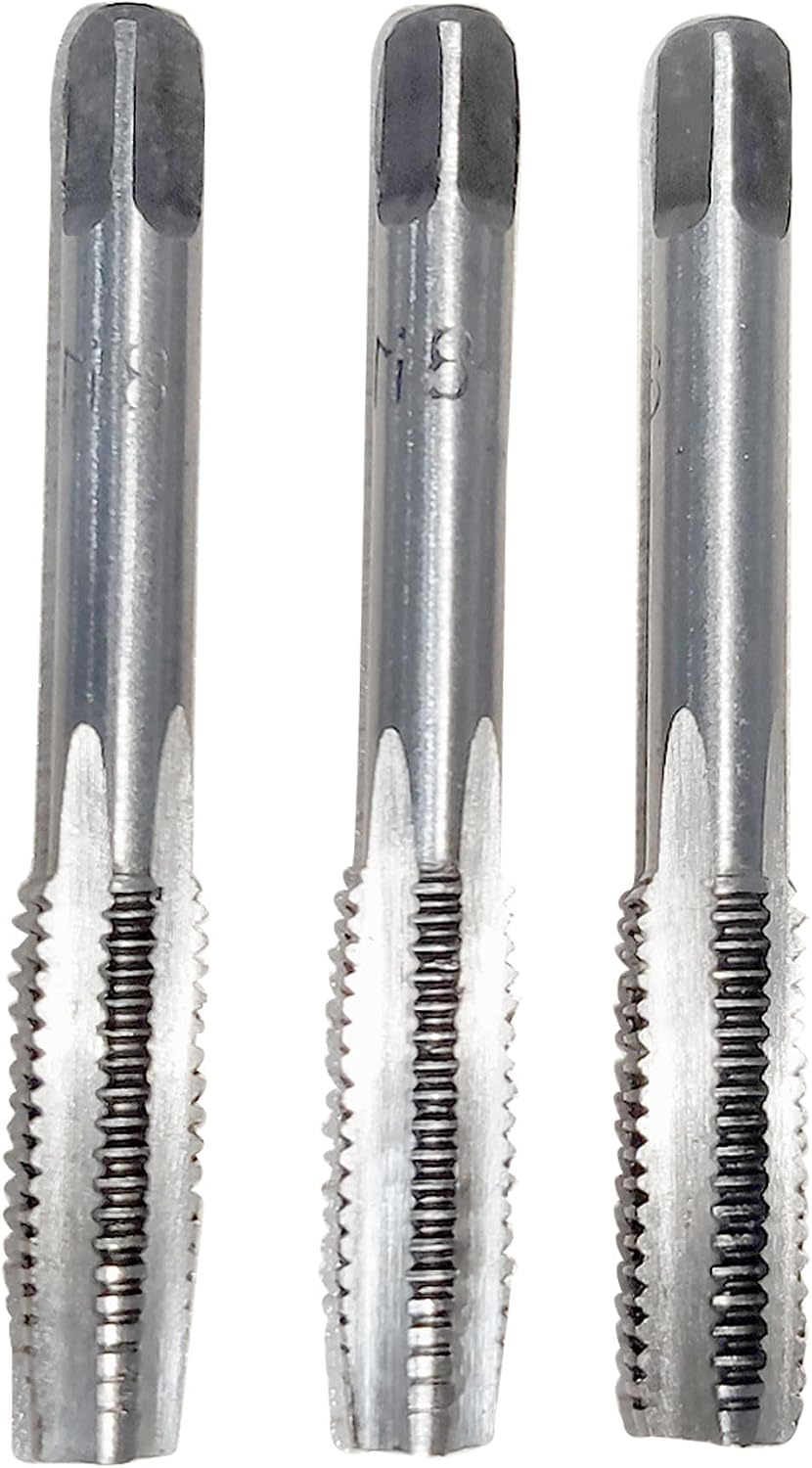 3 Pcs 8mm x 1.25mm Taper and Metric Tap M8 x 1.25mm Pitch