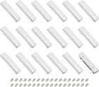 18Pcs Metal Belt Buckle End Tips, 1.54" Wide Rectangle Webbing Zipper Tips Clip Buckles with Screws for DIY Sewing Craft Purse Belt Repair, Silver