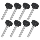 8Pcs M6 x 40mm Knurled Clamping Knob, 304 Stainless Steel Thumb Screw Clamping Knob Round Hand Threaded Hand Bolt Stud Knob 22mm Dia for Machinery