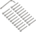 M6x40mm Torx Security Machine Screw, 20pcs Pan Head Screws Inside Column, with T30 L-Type Wrench, 304 Stainless Steel Fasteners Bolts