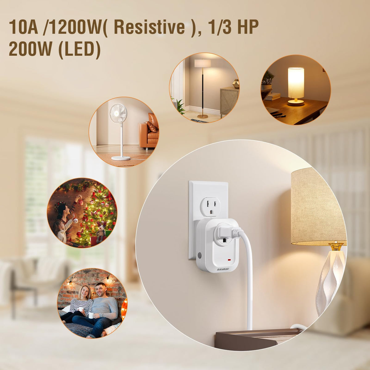 LinkMejor Wireless Wall Switch Remote Control Outlet, 100 ft RF Range