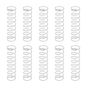 10Pcs Compression Springs, 0.6mm Wire Diameter x 12mm OD x 50mm Length 304 Stainless Steel Extension Spring Ballpoint Pen Pressure Springs for Shop Home Repairs, Silver