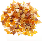 500g/1.1lb Mixed Color Triangle Mica Mosaic Tiles, 725 Pcs Glitter Crystal Mica Mosaic Tiles Stained Mica Piece for DIY Art Crafts, Mixed Brown